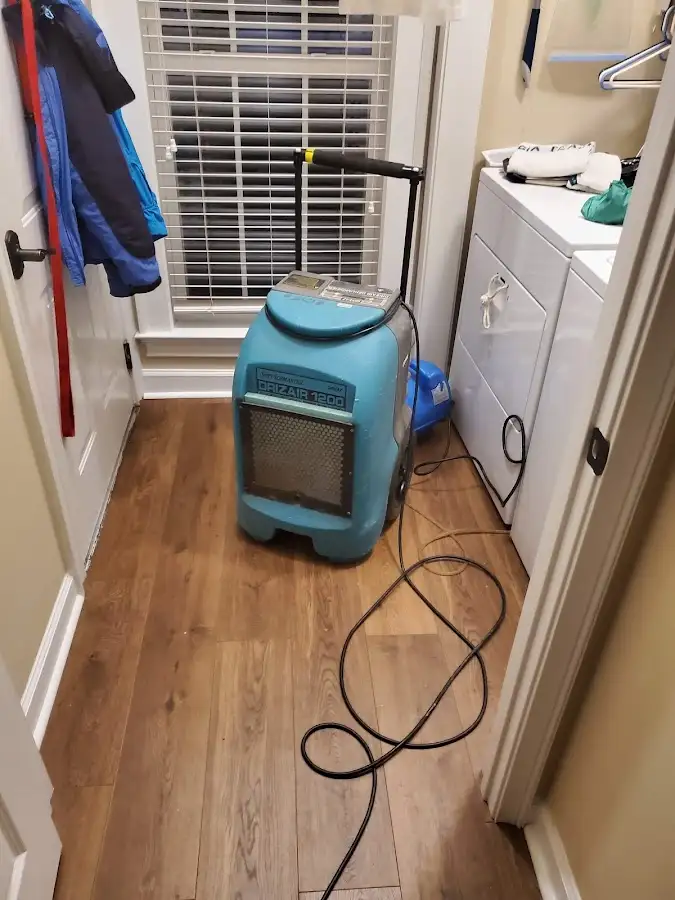 Commercial dehumidifier deployed for Flood Damage Cleanup in West Pensacola